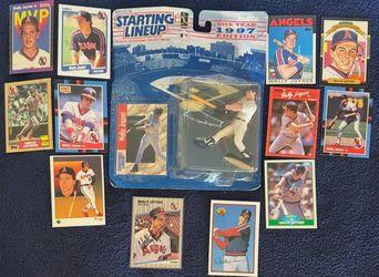 Wally Joyner Angels Collector Lot – Signed 1989 Fleer Card + 1997 Starting Lineup