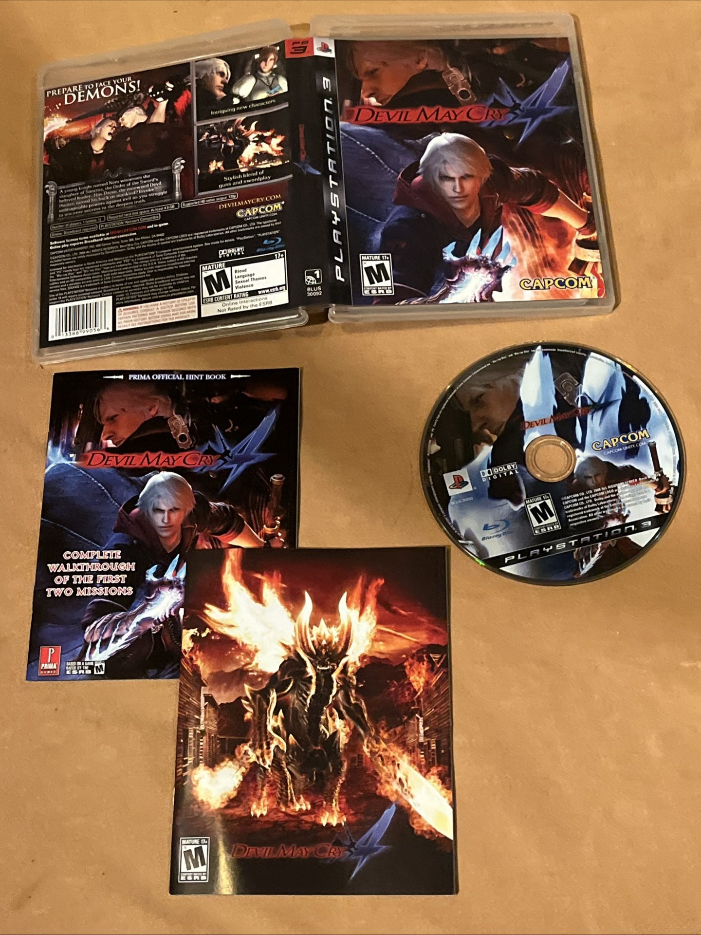 Devil May Cry 4 - PS3, PlayStation 3 - Complete with manual