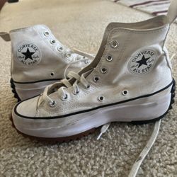 White Platform Converse
