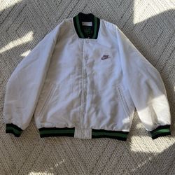 90’s Nike x Supreme Court Gear Vintage Varsity Bomber Jacket Green/White
