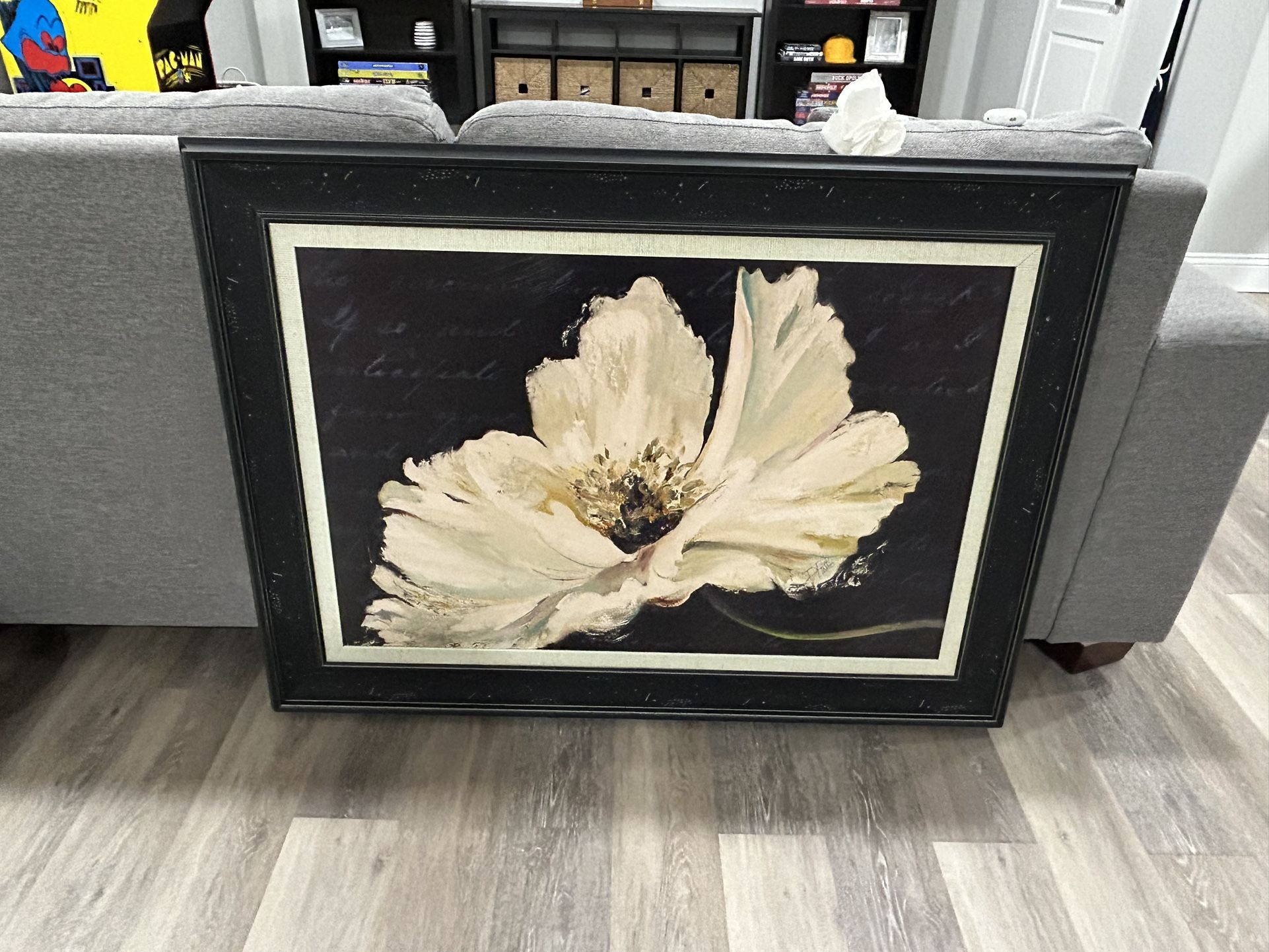 Black Framed Gardenia Wall Art