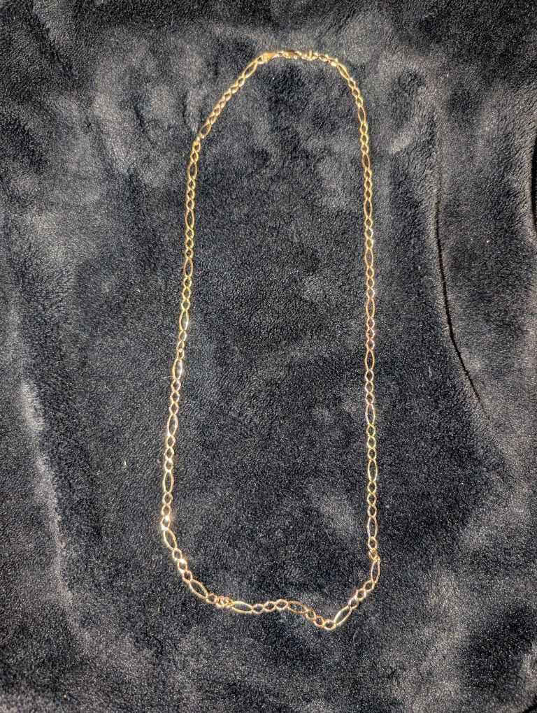 10 Karat Gold Figaro 22 In
