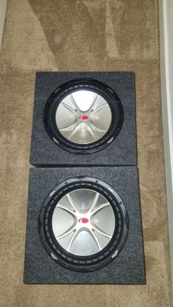 12 inch speakers in box with Amp