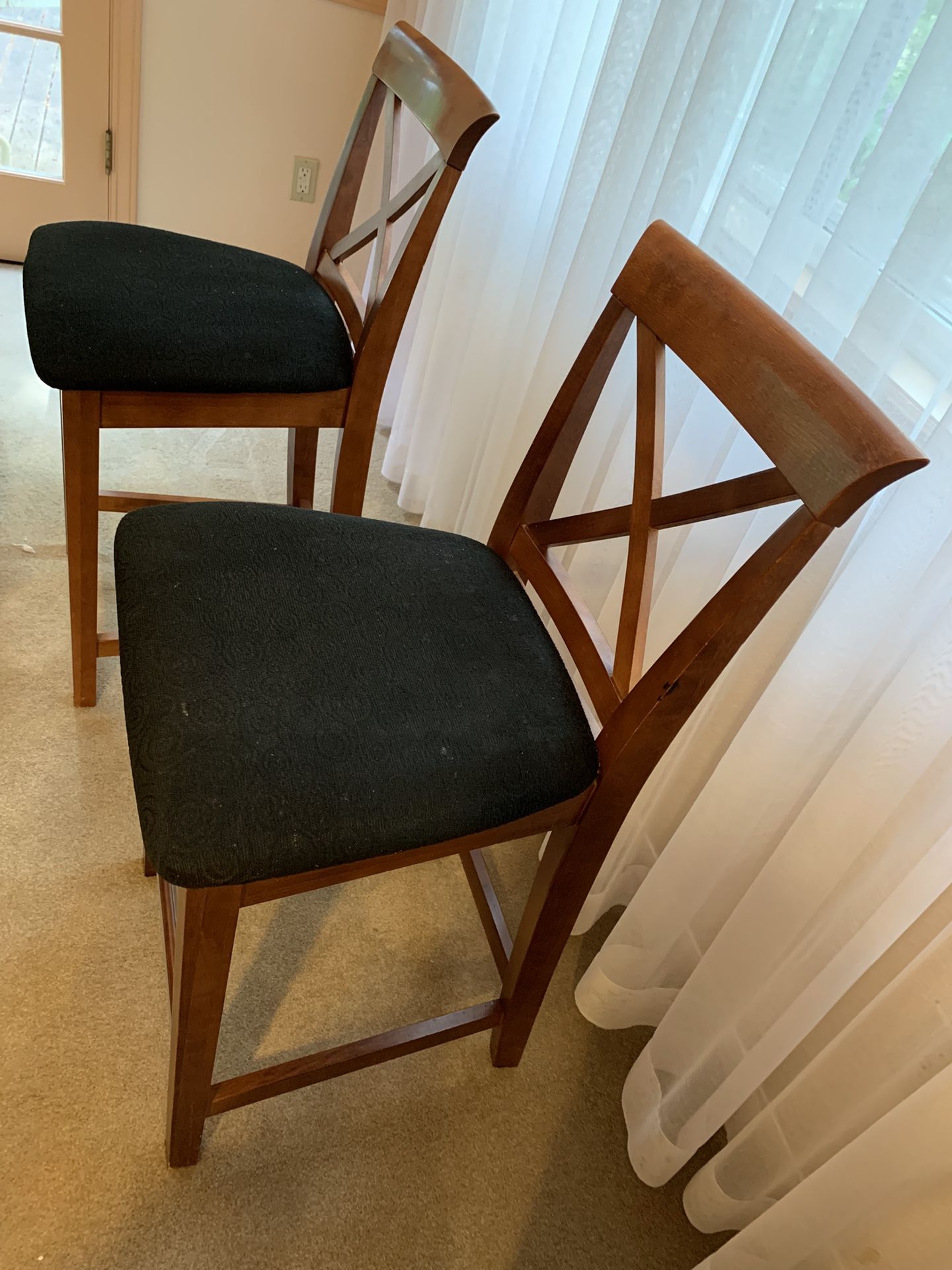 Counter Height Fabric Cushion Chairs (2) with Bonus Standard Chair