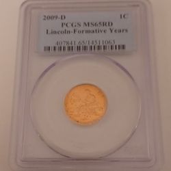 2009 D Lincoln Formative Years Penny MS 65 RD