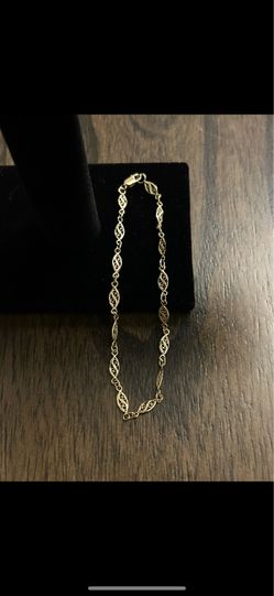 Gold bracelet anklet 14k