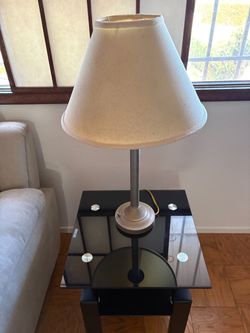 Side table and lamp