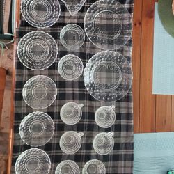 Vintage Anchor Hocking Clear Bubble Glass 40s - 50s era. 