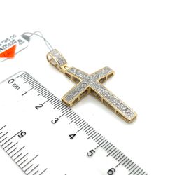 10kt Gold Diamond Large Box Cross 4.30grams .5ctw 162096 6