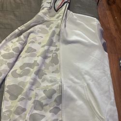 BAPE HALF AND HALF ZIP UP