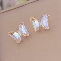 Gold Plated Butterfly Earrings