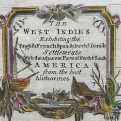 Framed Map of the West Indies