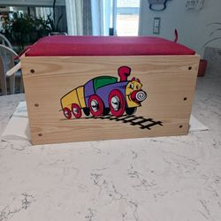 Children's Wooden Toy Chest. 