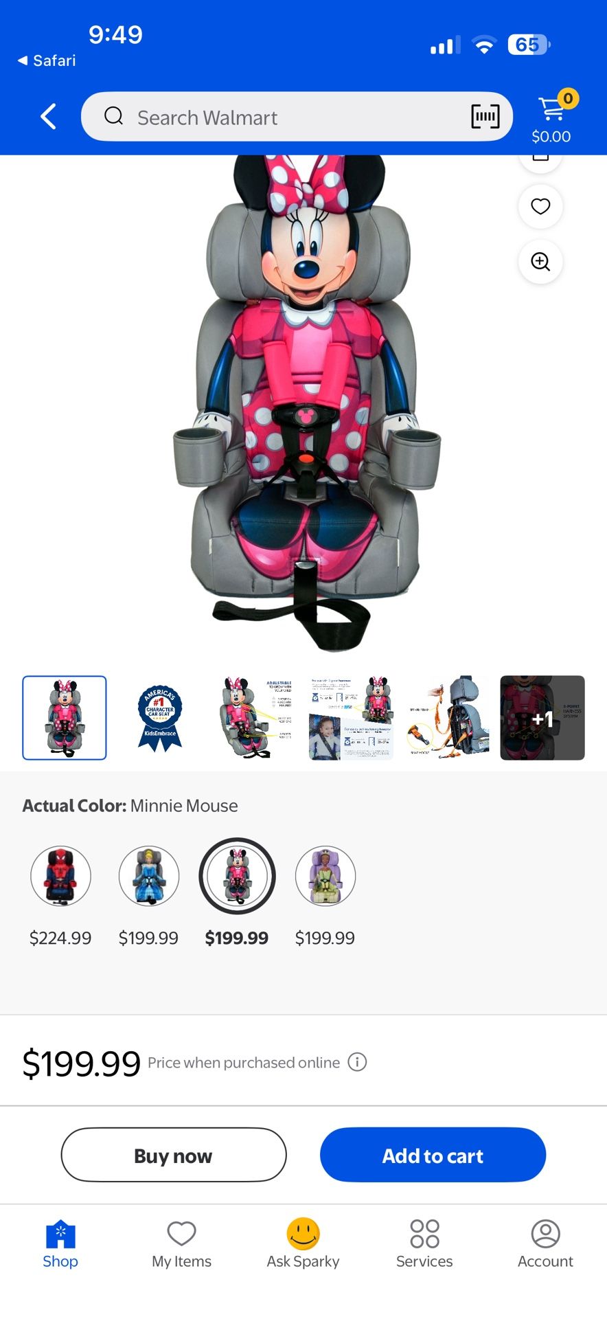 Micky mouse car seat