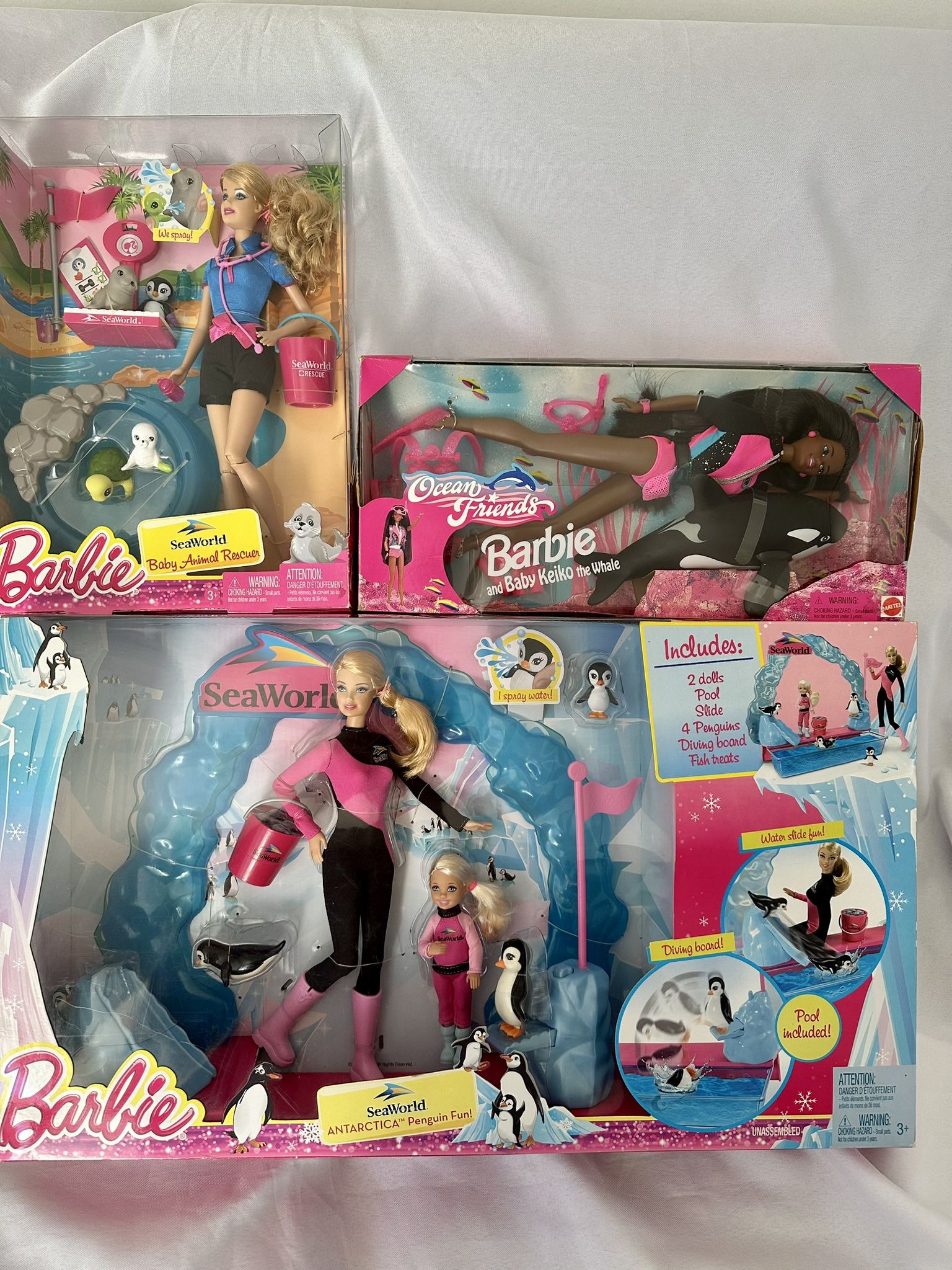 Barbie SeaWorld Trainer Dolls Discontinued NEW