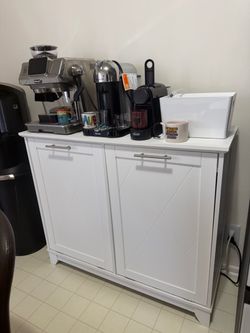 Trash can with furniture cover