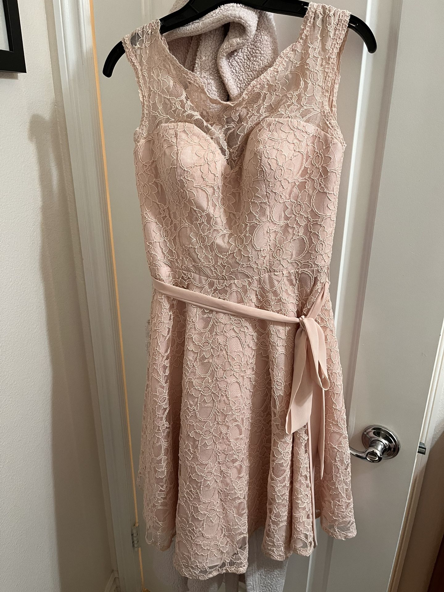 Size 8 Lace Blush Pink Dress