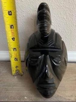 Vintage Gorgeous Real Stone Onyx Obsidian Opalescent Statue just $30