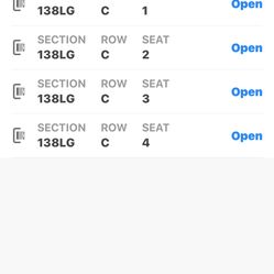 4 Dodger Tickets (Fathers Day) 6/15/2025