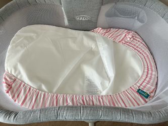 Halo bed side swivel bassinet along with mattress, 2 water proof sheets - $50
