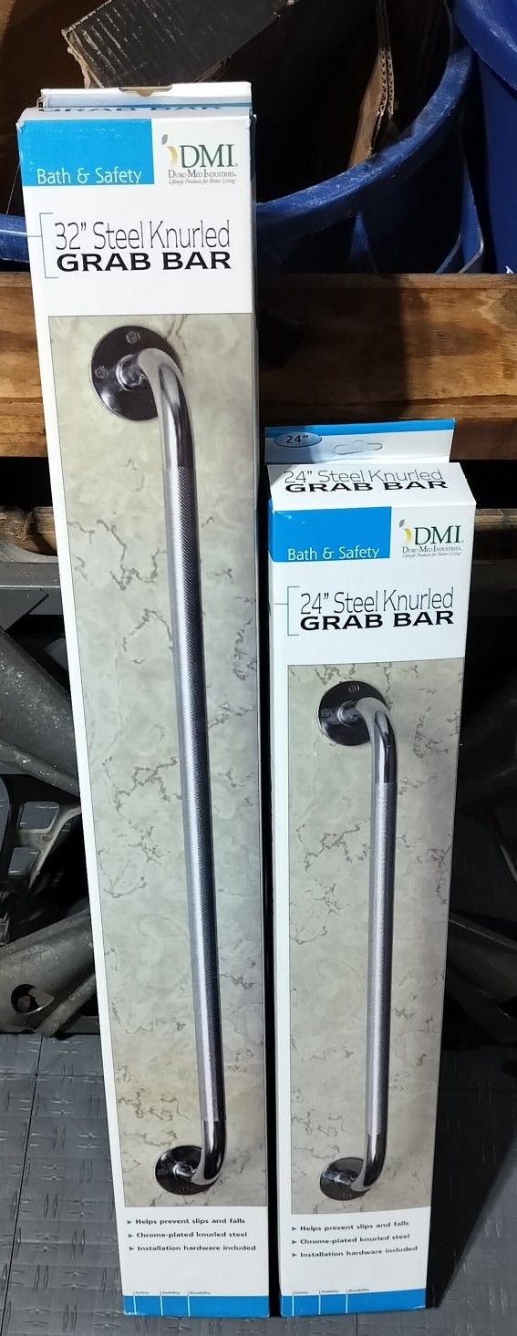 2 Steel knurled grab bar