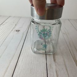 Peace Sign Glass 10oz Stash Jar 