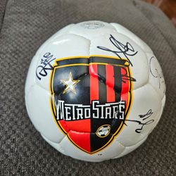 Metro Stars signed soccer ball