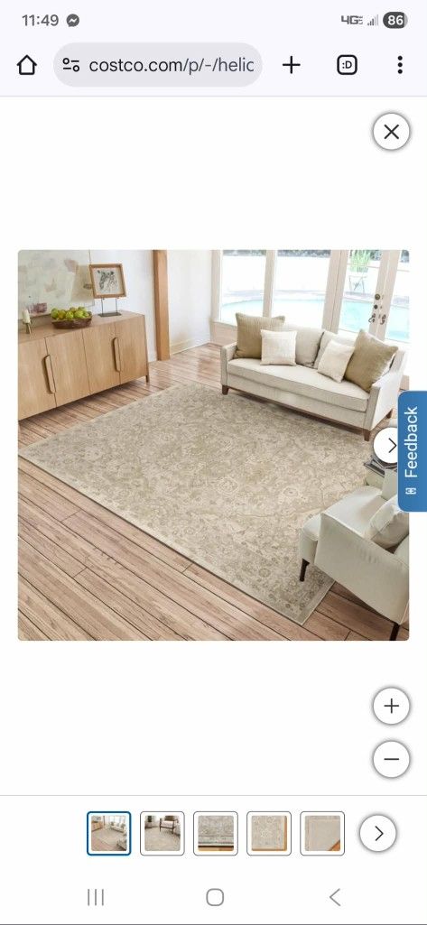 10ft X 13ft Helios Area Rug Collection Nolan Beige BRANDNEW From COSTCO