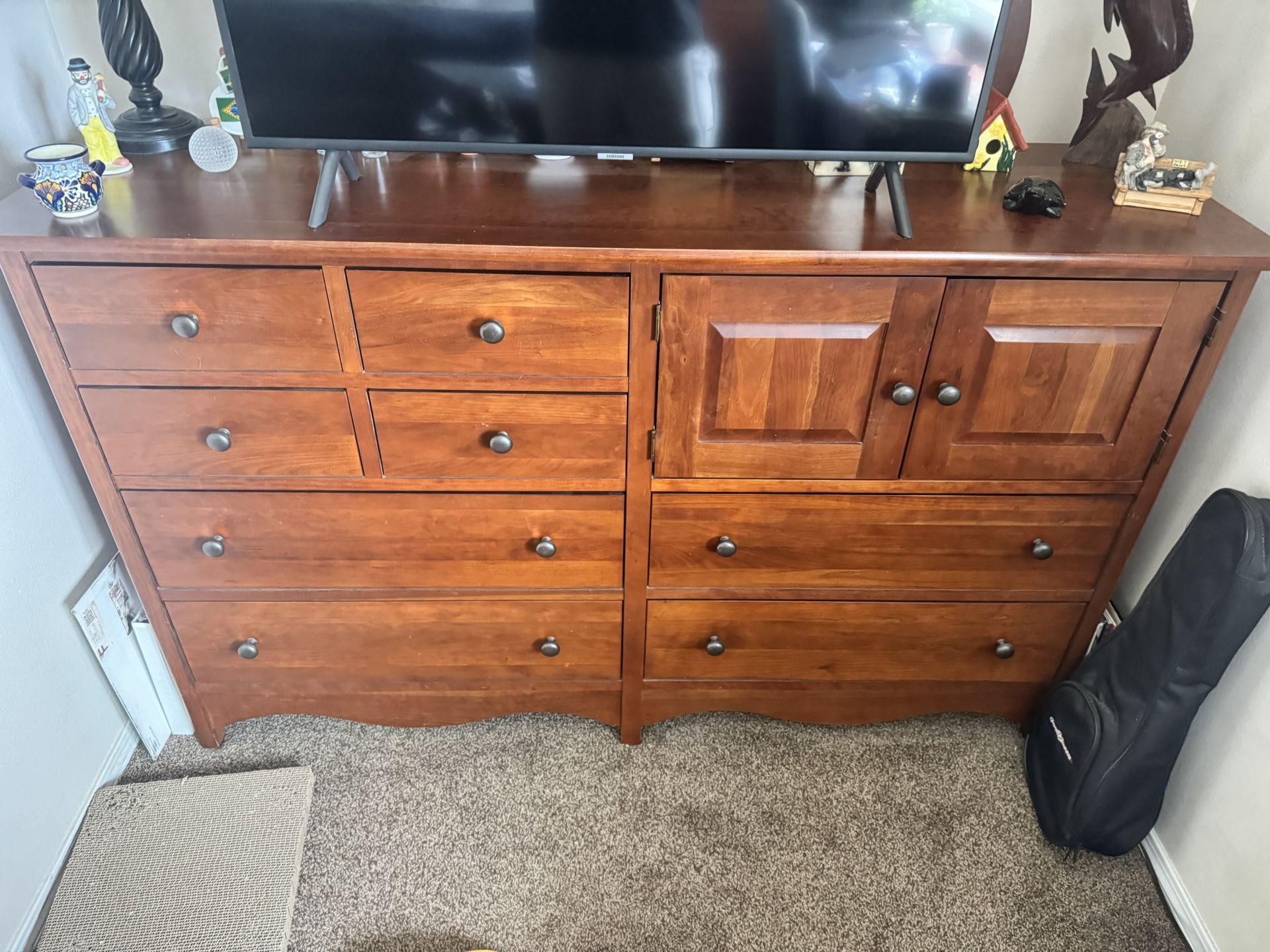 Real Wood Dresser + Mirror