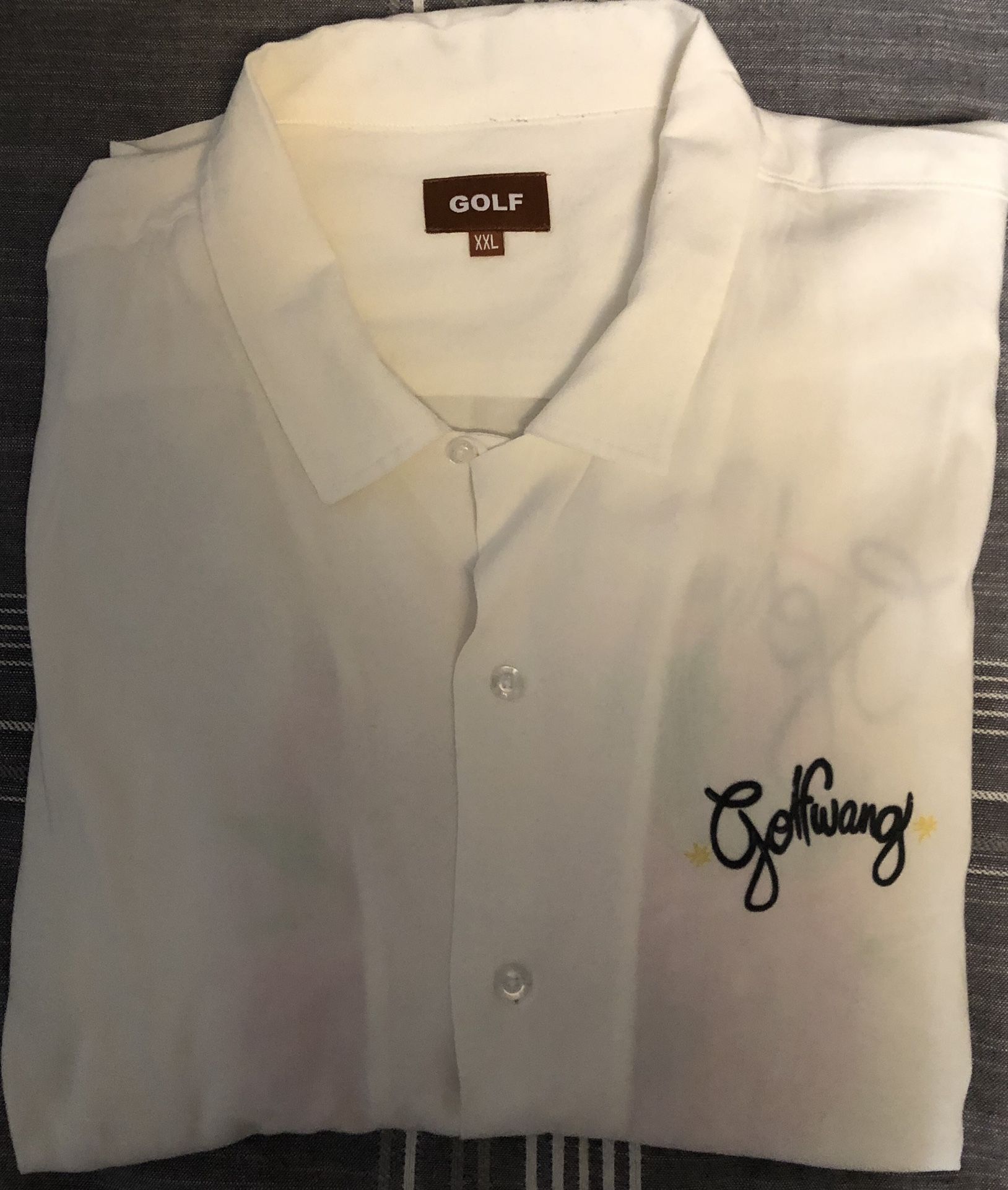 golf wang raspberry button up
