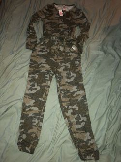 Justice camo jumpsuit size 14