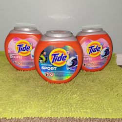 3 Tide Powerpods 25pacs (2 Downy April Fresh/1 Sport Stain Fighter)