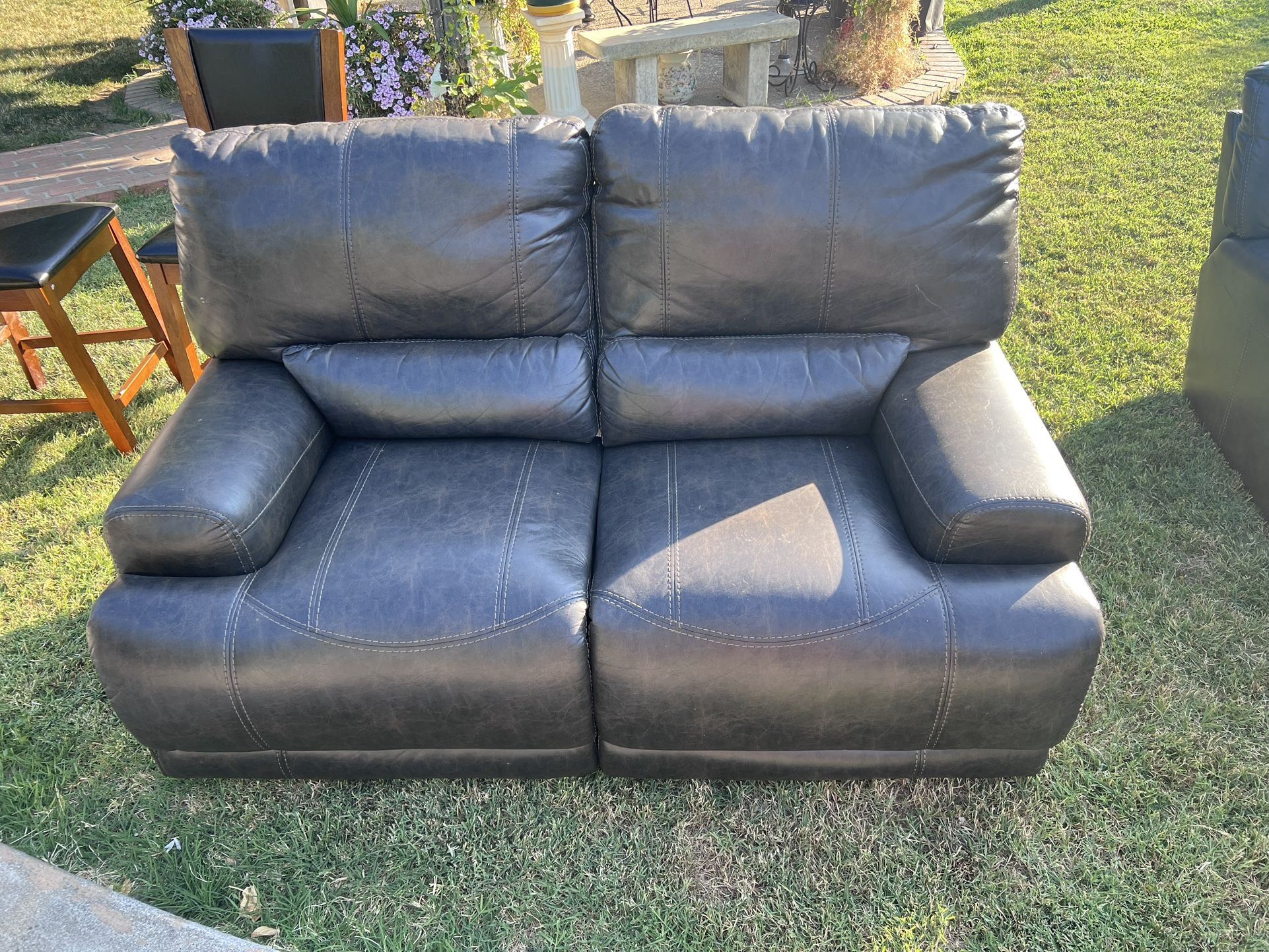 Leather Reclining Sofa Love Seat $600 OBO