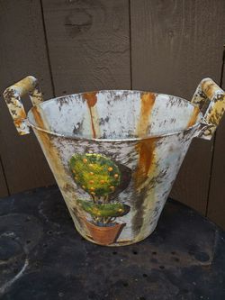 Rustic flower pot