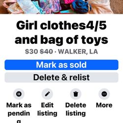 Girl, Clothes, And Toys