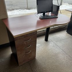 Full Set Desk With Computer And Chair 