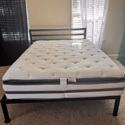 Queen Platform Bed Frame And Mattress 