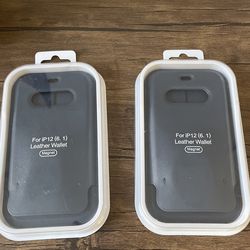 iPhone 12 Leather Sleeve Wallet X2