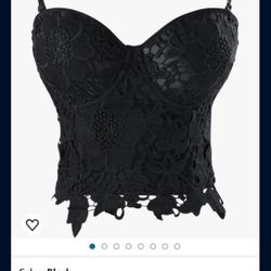 Black Lace Corset Top