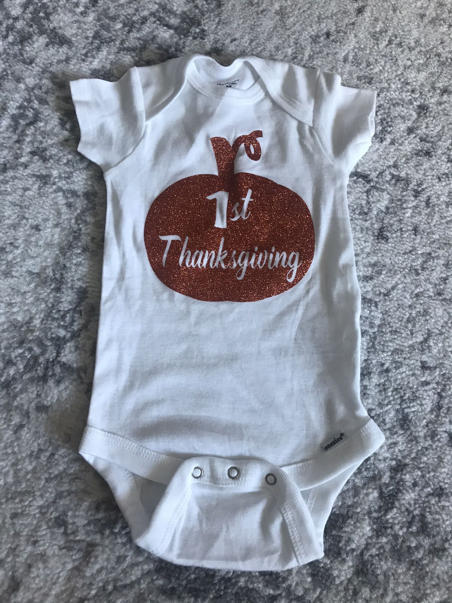 12 months 1st thanksgiving onesie