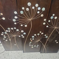 3 Pc Wall Art Abalone Inlay
