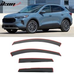 Fits 2020-2025 Ford Escape Window Visors Deflectors In Channel Acrylic Rain Sun Guard