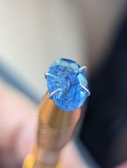 Certified 2.7 Carat Natural Oval Blue Sapphire