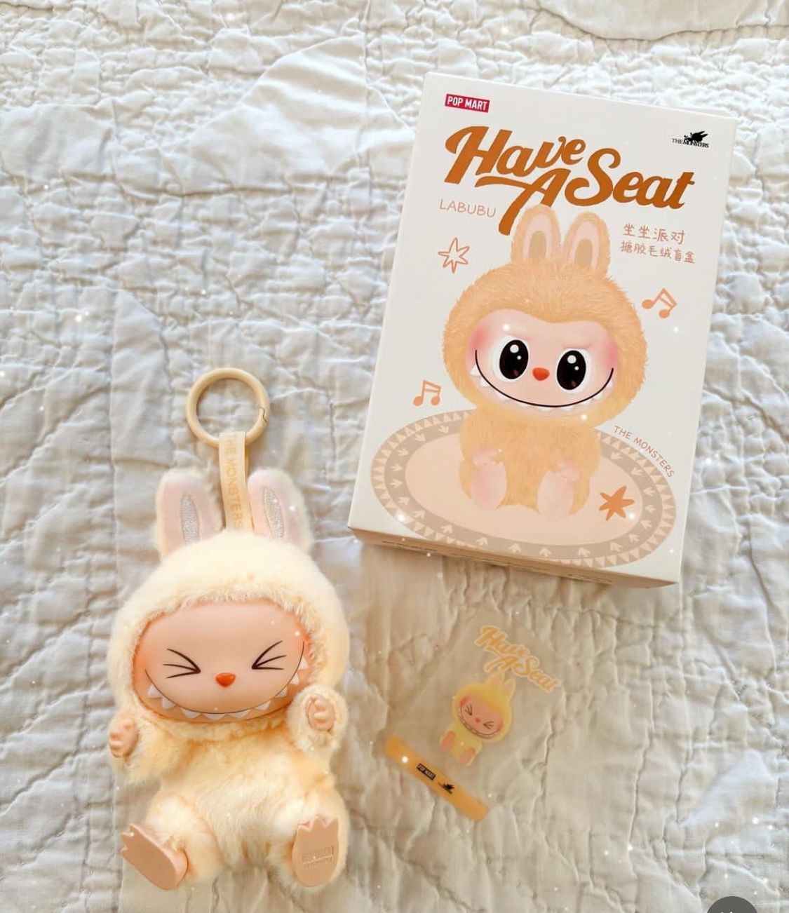 POP MART Labubu The Monsters Have A Seat Pendant - SiSi (Yellow)