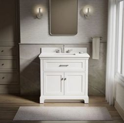 KOHLER
Charlemont 36 in. Single Sink Freestanding White Bath Vanity with White Quartz Top