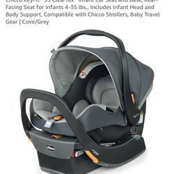 Chicco KeyFit® 35 ClearTex® Infant Car Seat and Base, Rear-Facing Seat for Infants 4-35 lbs