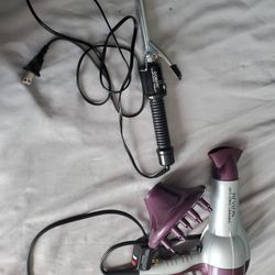 Revlon Hair Dryer And Conair Hair Straightener And Curler