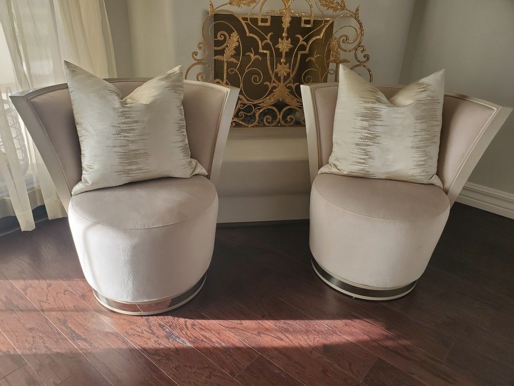 Caracole U Turn Swivel Chairs
