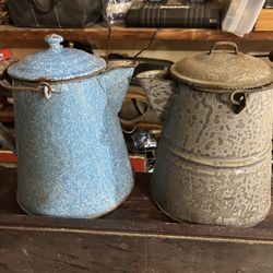 Enamel Coffee Camping Pots 