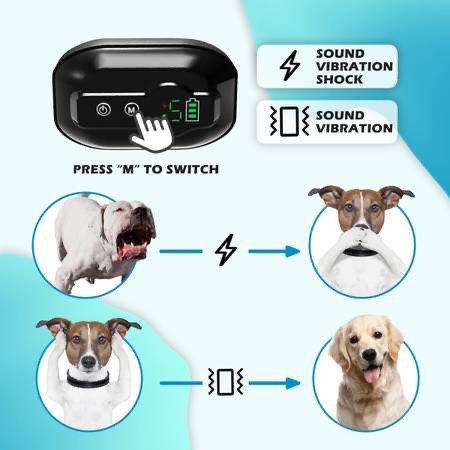 Dog Bark Collar,Anti Bark Training Collar, Auto-Mubic E-Collar with Shock or No Shock Models for Large, Medium, Small Dogs  About this item  [Anti Bar